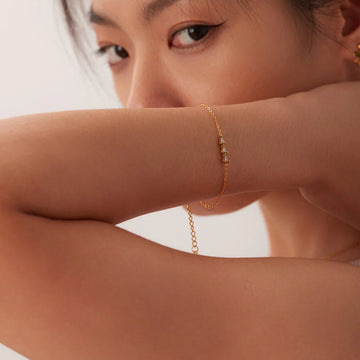 Ameria Gold Plated Waterdrop Necklace