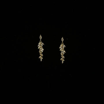Cattaleya Gilded Leaf Stud Earrings