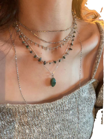 Dhriti Turquoise Tassel Necklace