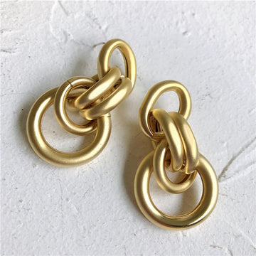 Ebony Matte Hoop Earrings