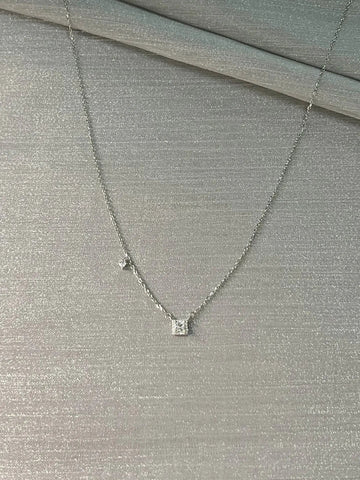 Eloisa Sterling Silver Square Necklace