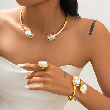 Faithlyn Baroque Pearl Jewelry