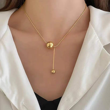 Graceyn Delicate Ball Necklace