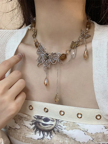 Infinity Y2K Butterfly Layered Necklace