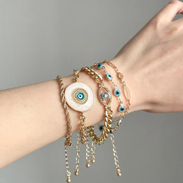 Jaimee Beaded Evil Eye Bracelet Set
