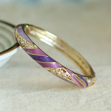Janice Floral Enamel Bangle