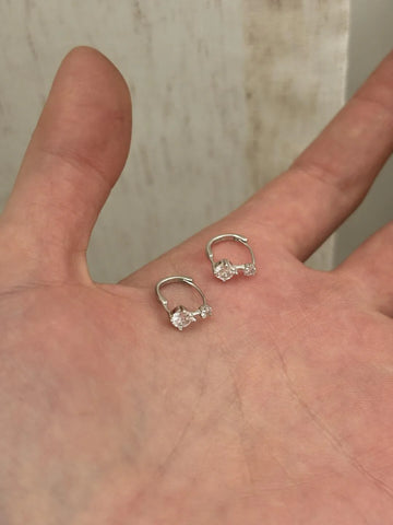 Jovi Stellar Zircon Hoop Earrings