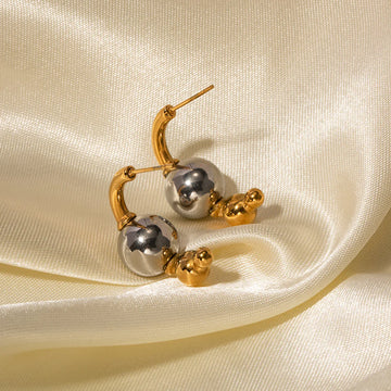 Juliana Two-Tone Stud Earrings