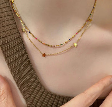 Kaylianna Layered Star Necklace