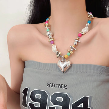 Kaylie Beaded Heart Necklace