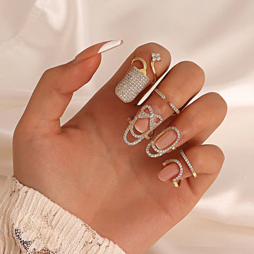 Kristi Geometric Nail Rings