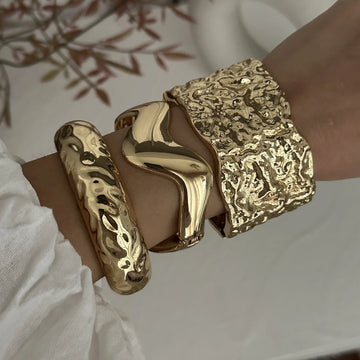 Kylan Sculptural Gold Cuff