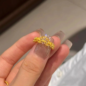 Madden Crystal Lace Crown Ring
