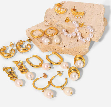 Marygrace 18K Gold Pearl Earrings