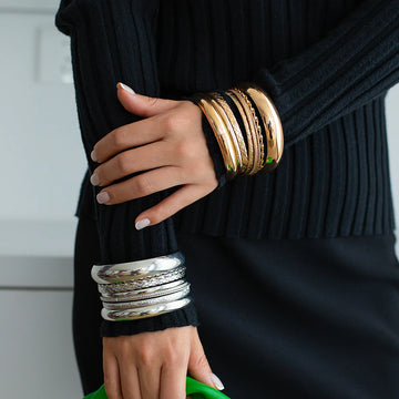 Maylie Stackable Twist Bangle Set