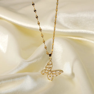 Meredith Crystal Butterfly Necklace