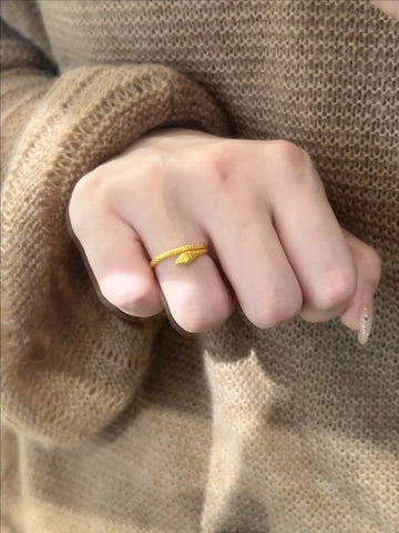 Nashly Brushed Serpent Ring