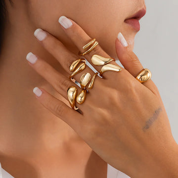 Rochelle 6-Piece Asymmetric Ring Set