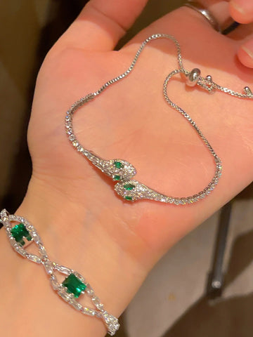 Shriya Green-Eyed Snake Bracelet