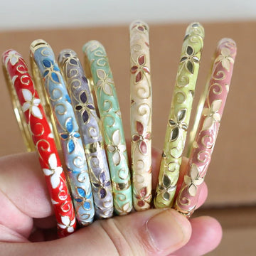 Xaria Clover Enamel Bangle