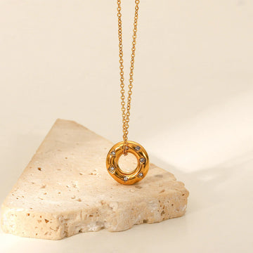 Zaria Layered Zircon Pendant Necklace