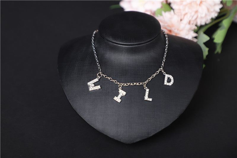 Britain Crystal Word Necklace - WILD [7XUVGOBK]