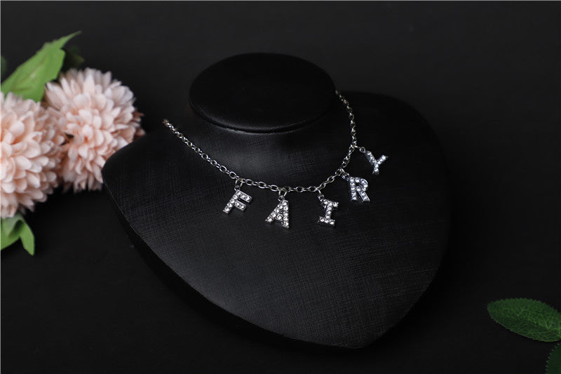 Britain Crystal Word Necklace - FAIRY [FCOCEE2P]