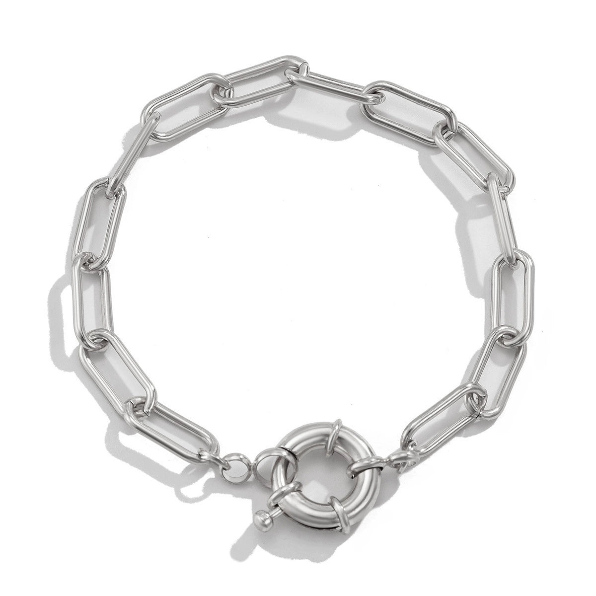 Madyson Geometric Chain Jewelry - Silver-Tone Bracelet Style 07 [VCQ1YM4B]