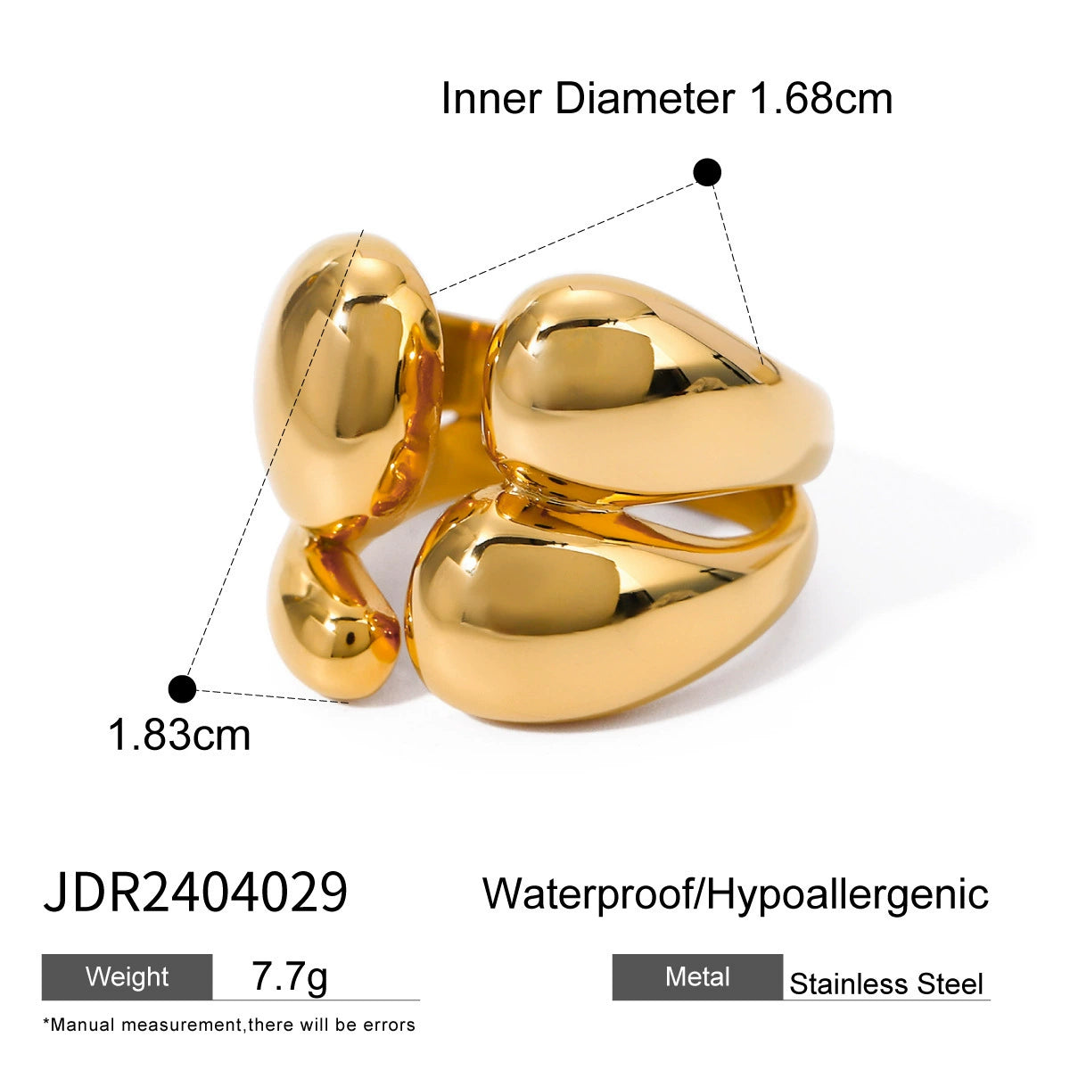 Savana Titanium Statement Ring - JDR2404029 [VIO8AY4G]
