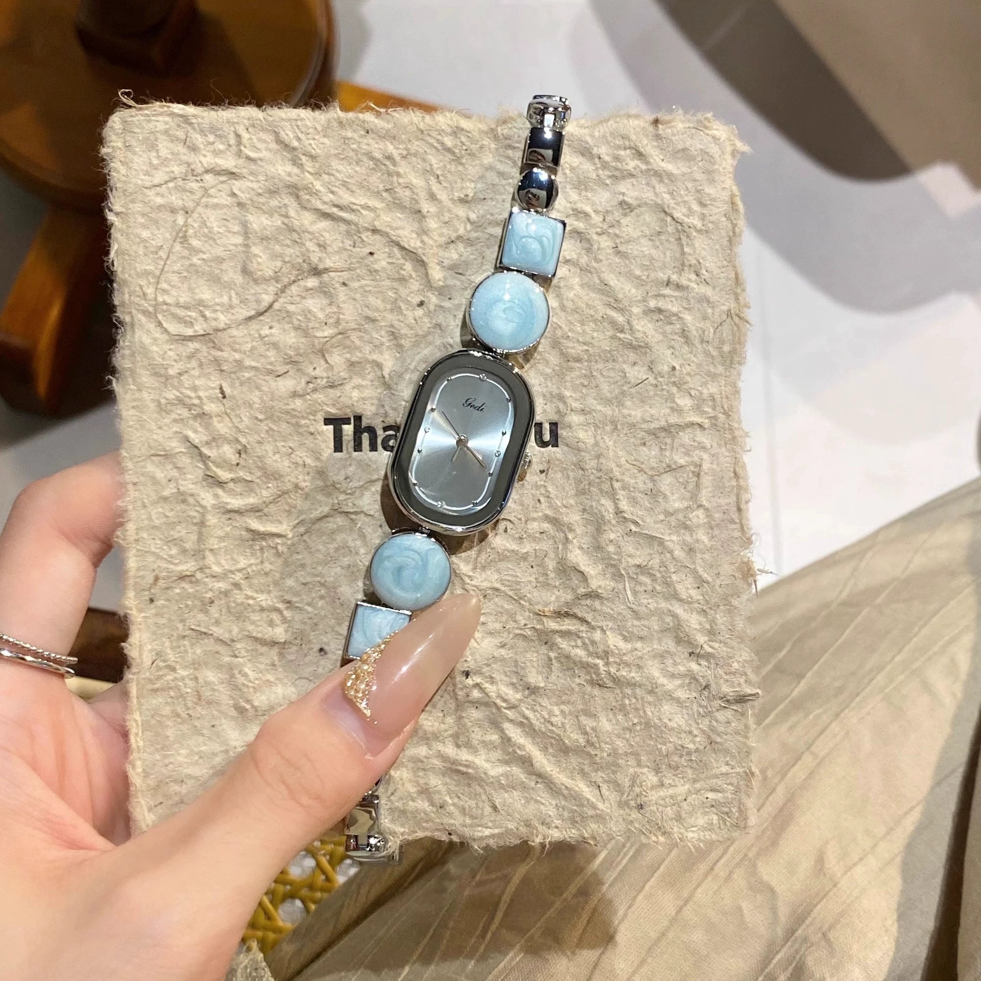 Jamilah Delicate Steel Watch - Sky Blue [S2AD7802]
