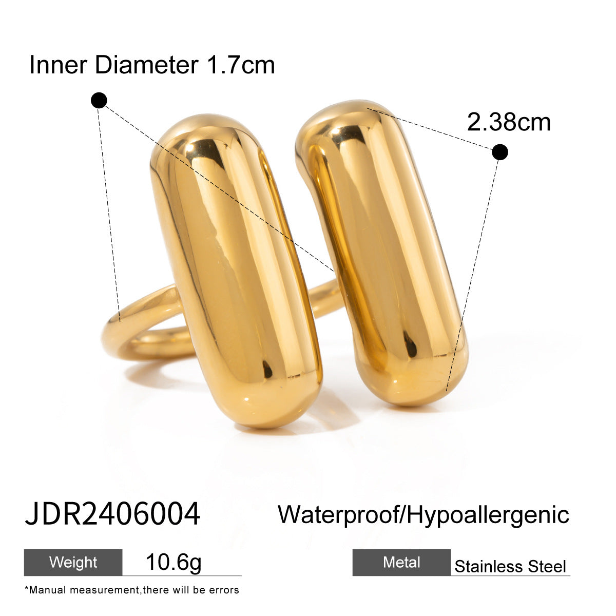 Merritt Sculptural Open Ring - Gold Tone [WF1P52XS]