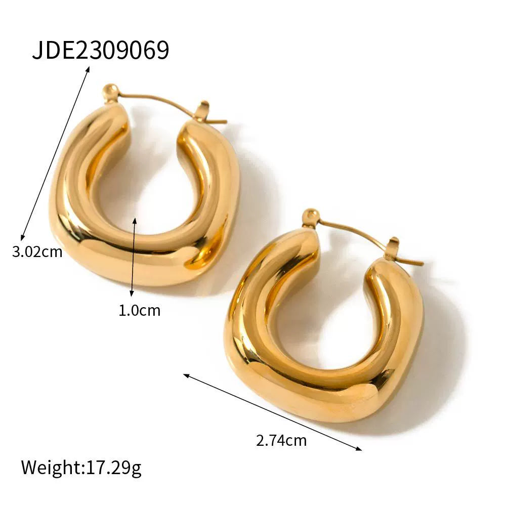Zyana Twisted Oval Earrings - JDE2309069