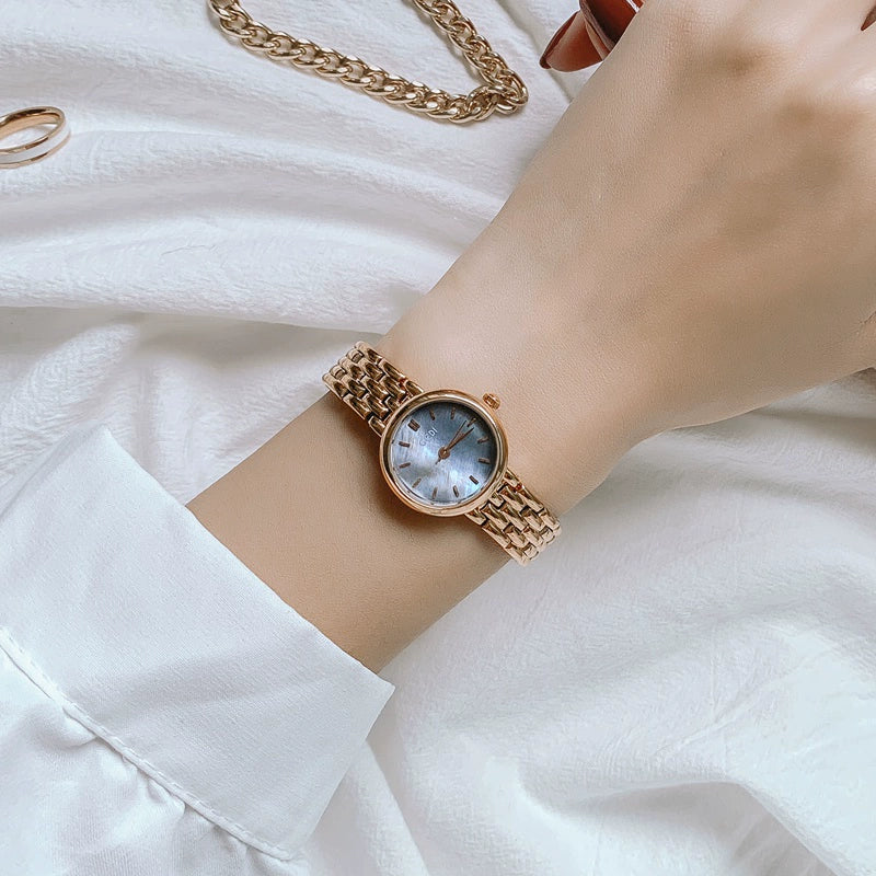 Myonna Elegant Steel Watch - Shimmering Grey