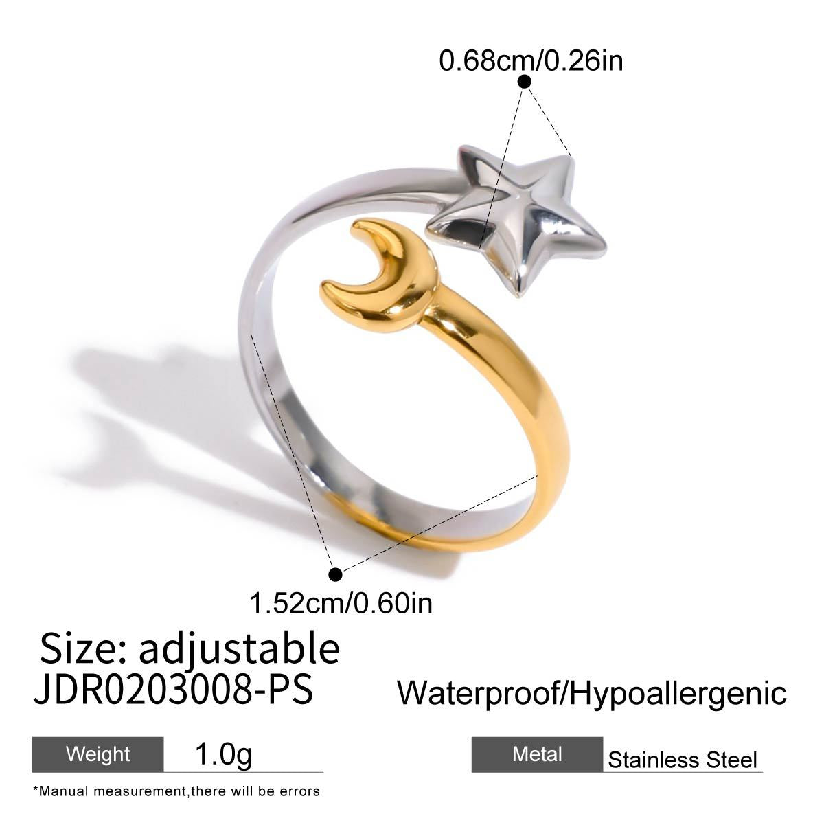 Anaisha Star Stainless Ring - Star Ring Variant 2 PS [ZXIL991X]