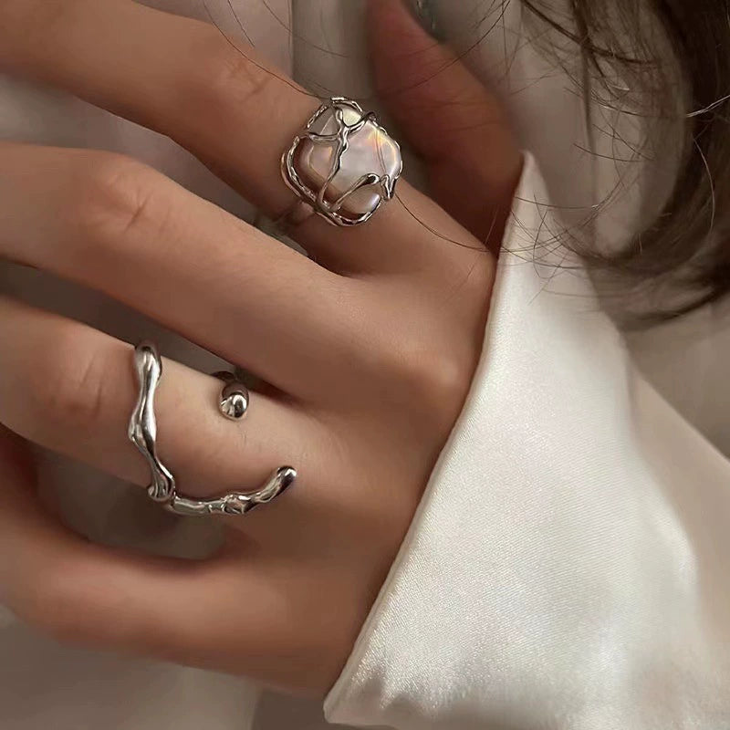 Georgina Pearl Ring Set - Style 3 [8LRPRGAS]