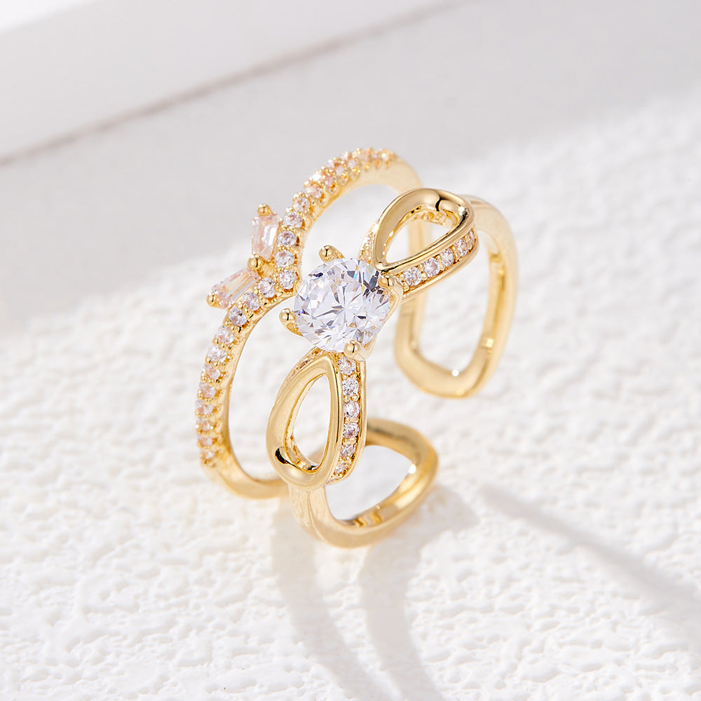 Mayci Delicate Bow Ring - Style 1 [L2AP9LJF]