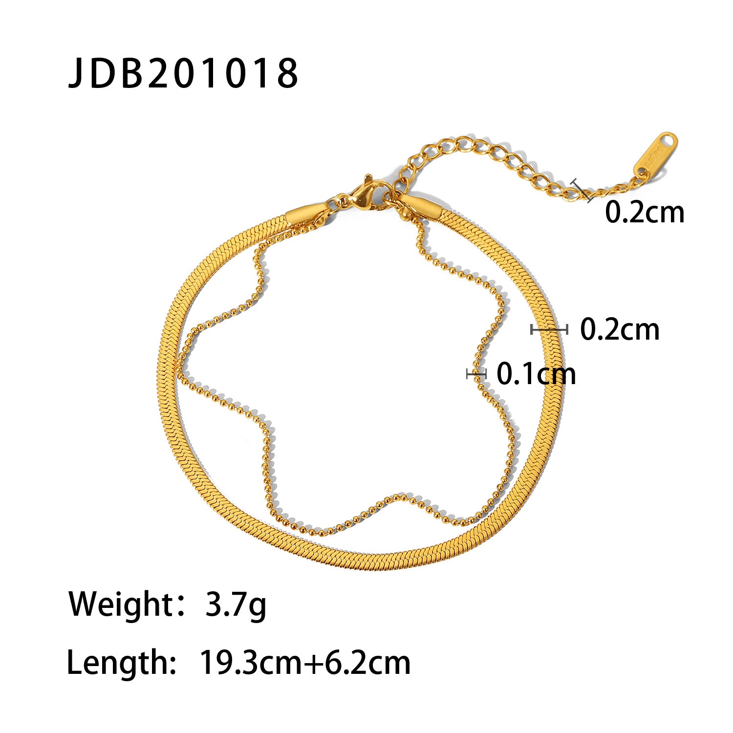 Lourdes Gold Cross Anklet - JDA201018 [WCXCS7TA]