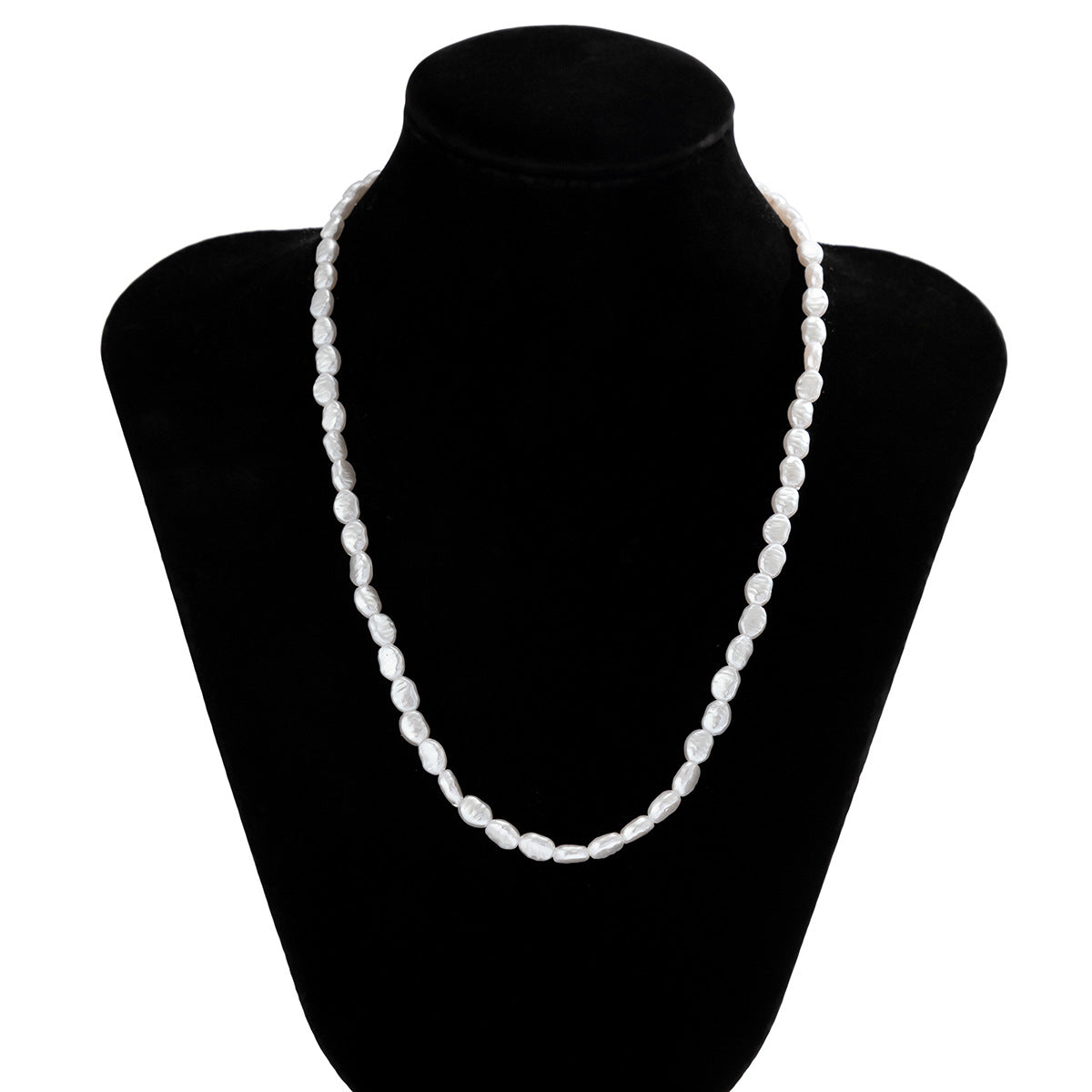 Tahiry Men's Baroque Pearl Necklace - White [TP9FFQNR]