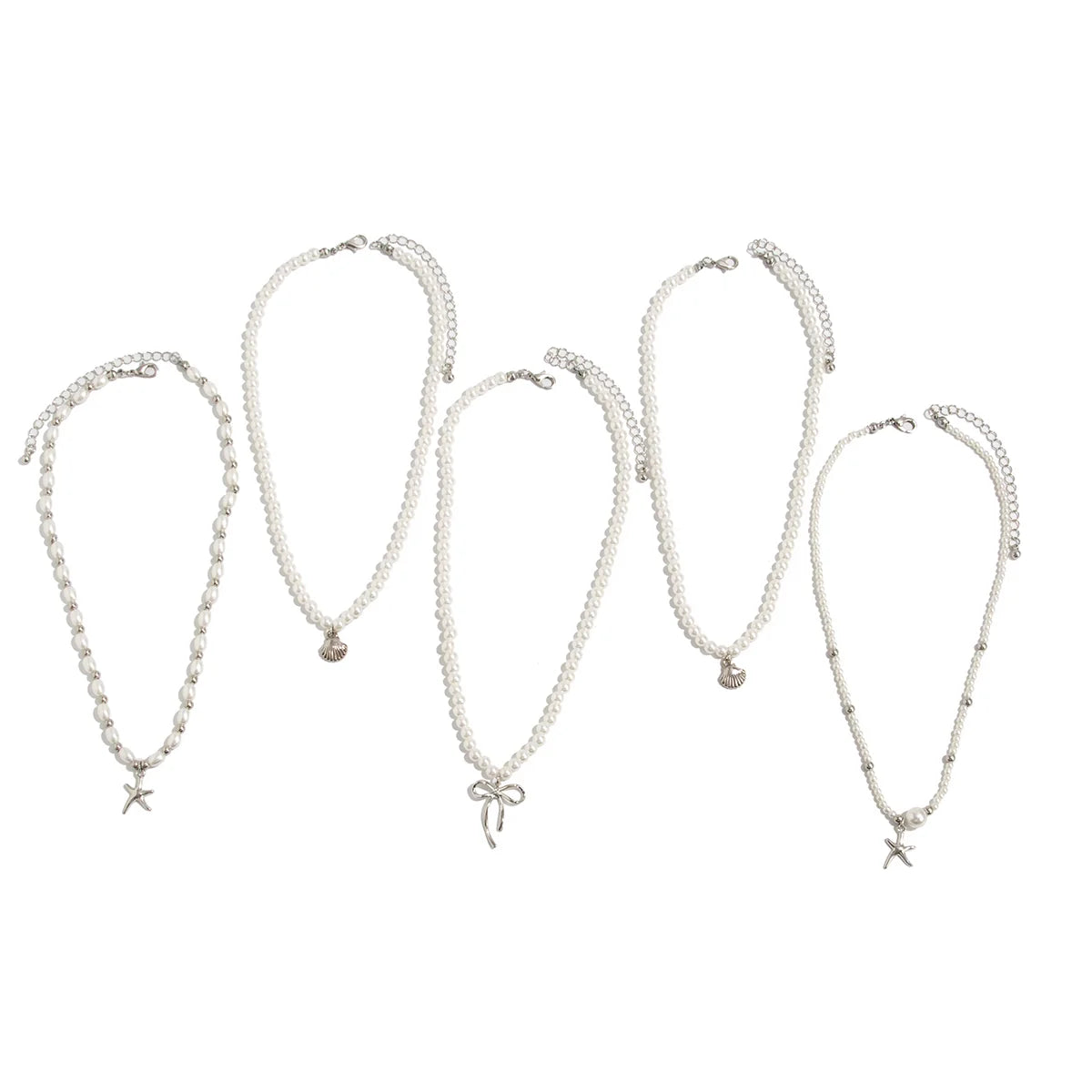Maloni Layered Starfish Necklace Set - Silver