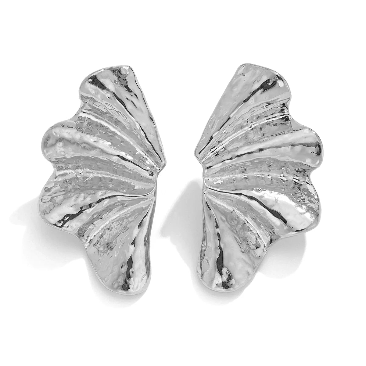 Julieta Delicate Leaf Studs - Silver