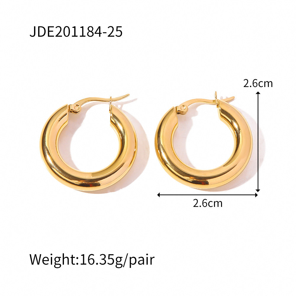 Marygrace Organic Gold Hoop Earrings - JDE201184-25 [7P9K6MN5]