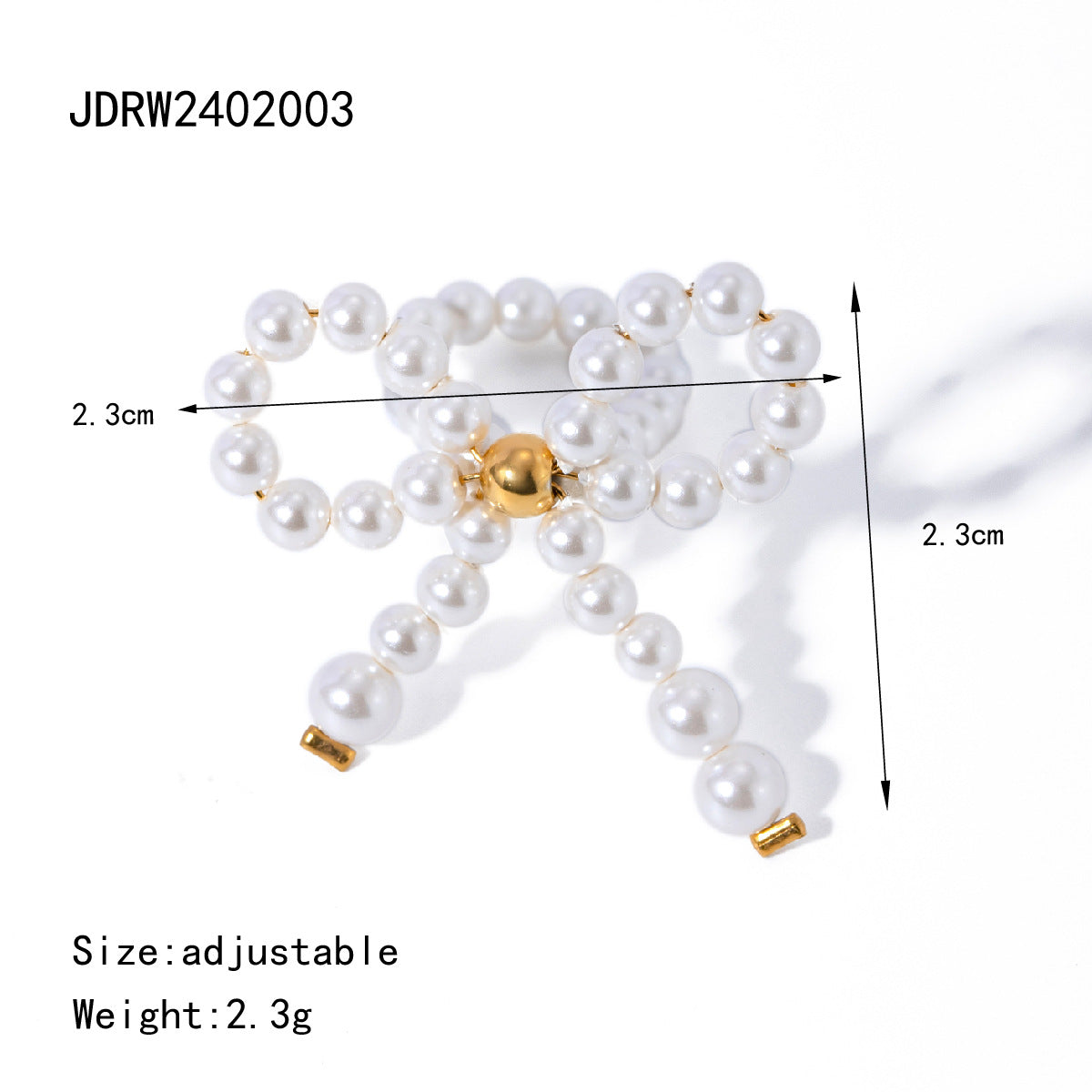 Siyona Elegant Pearl Zircon Rings - JDRW2402003 [30R8YXUJ]