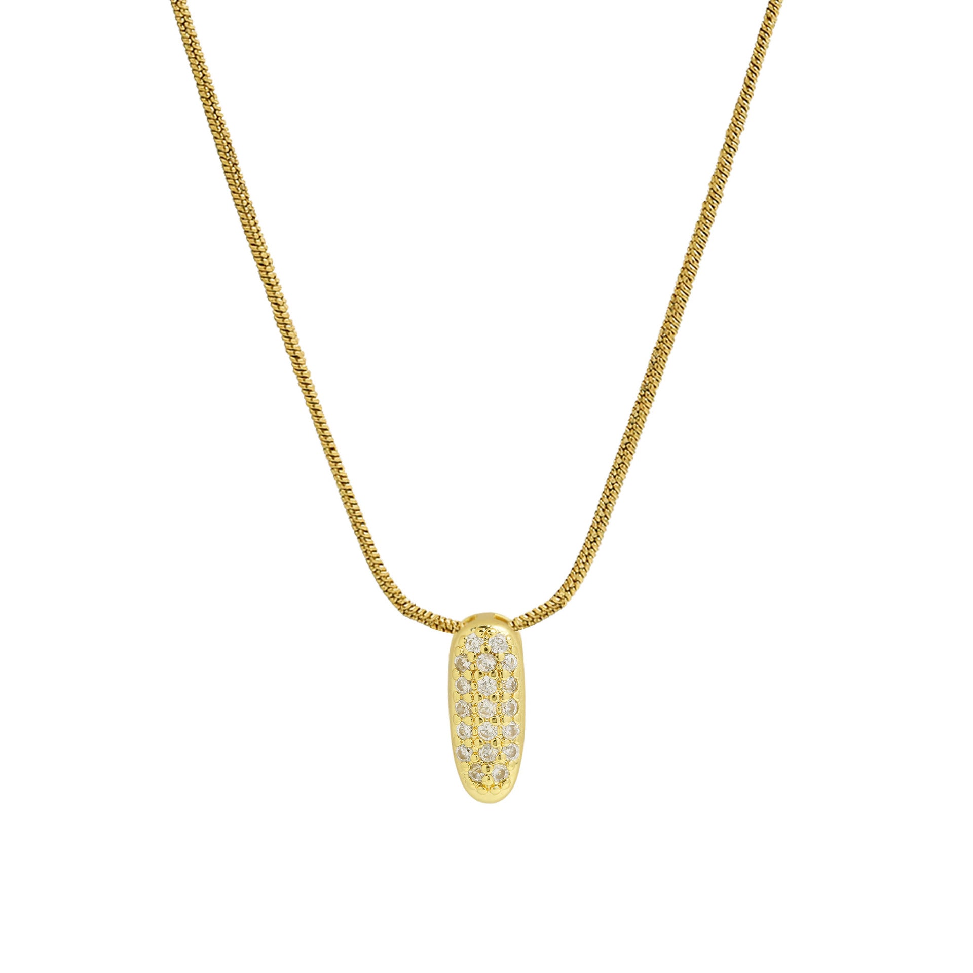Deborah Initial Snake Necklace - Gold-tone I Initial [OW2OOFZO]