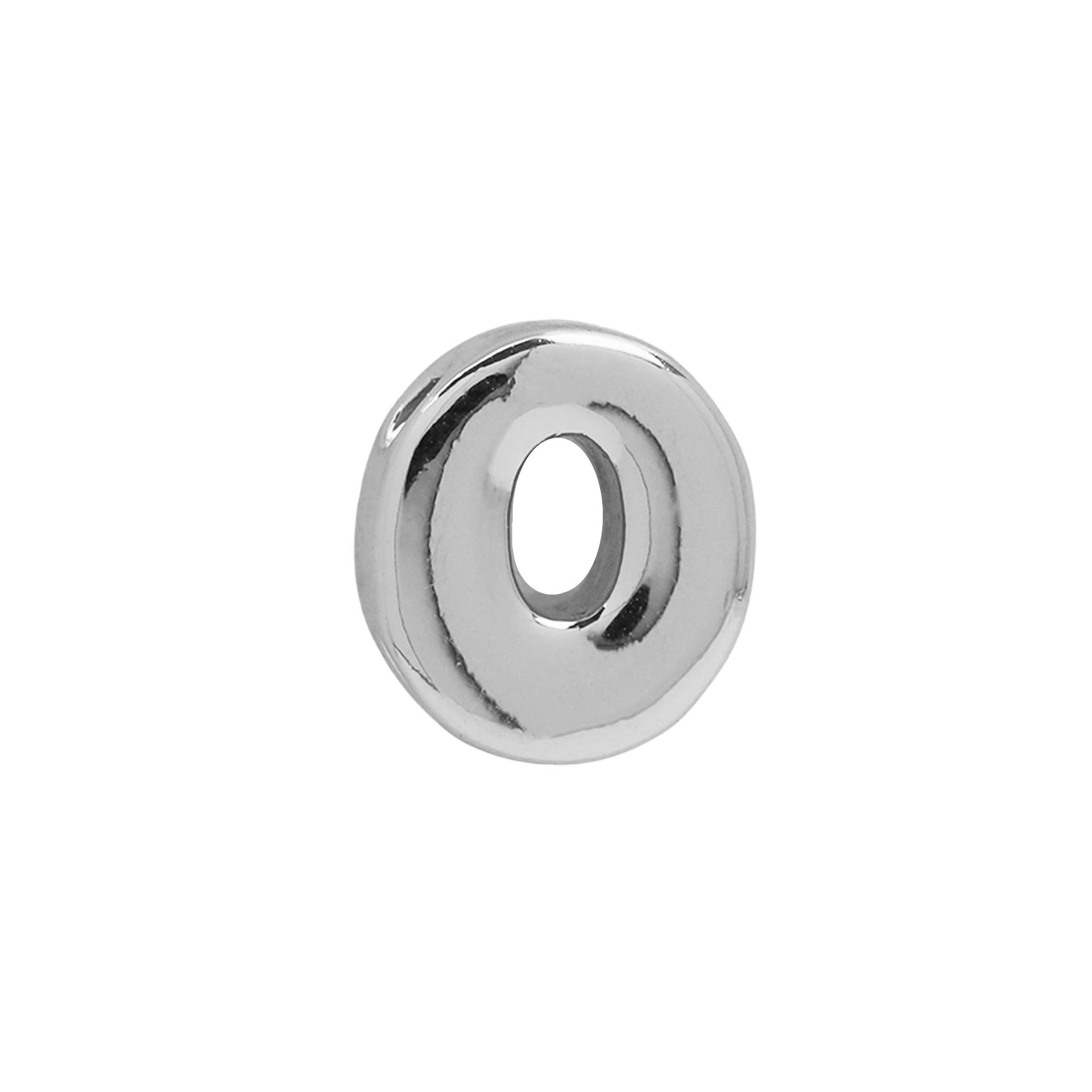 Jamyah Custom Initial Jewelry - Silver O (Pendant Only) [W1AGBR23]