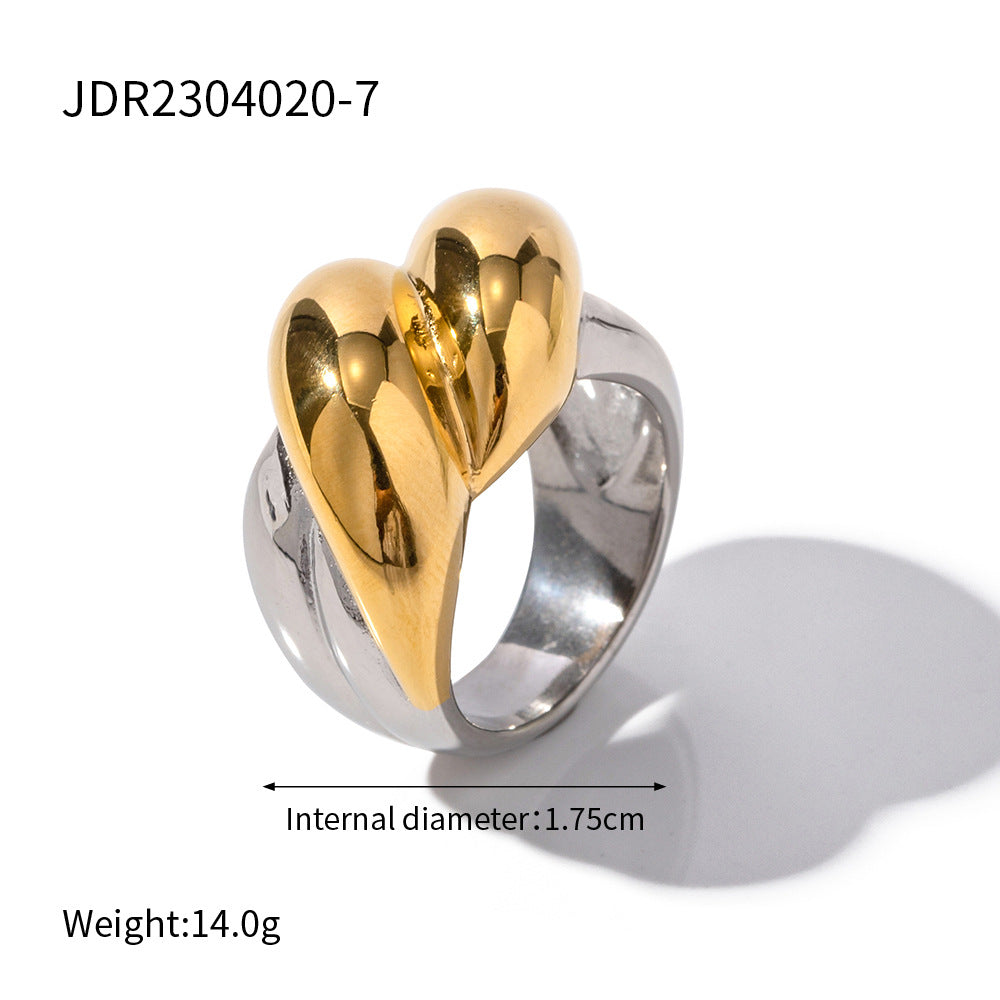 Maison Geometric Statement Ring - JDR2304020-7 [1BOEYBY6]