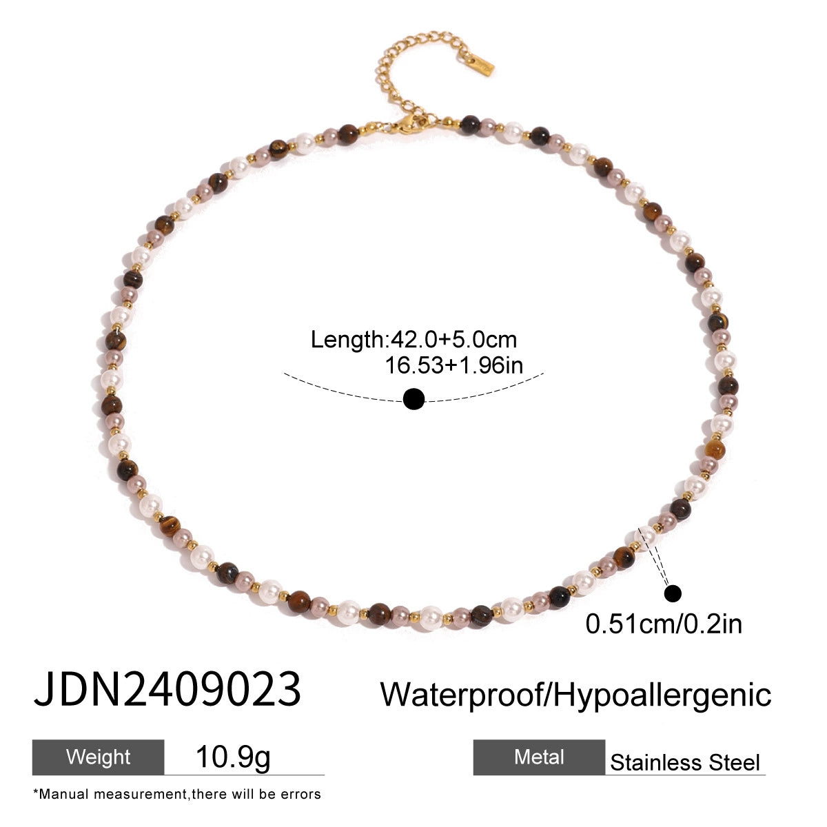 Zianna Tiger Eye Pendant Necklace - JDN2409023 [WNZGS5ZD]