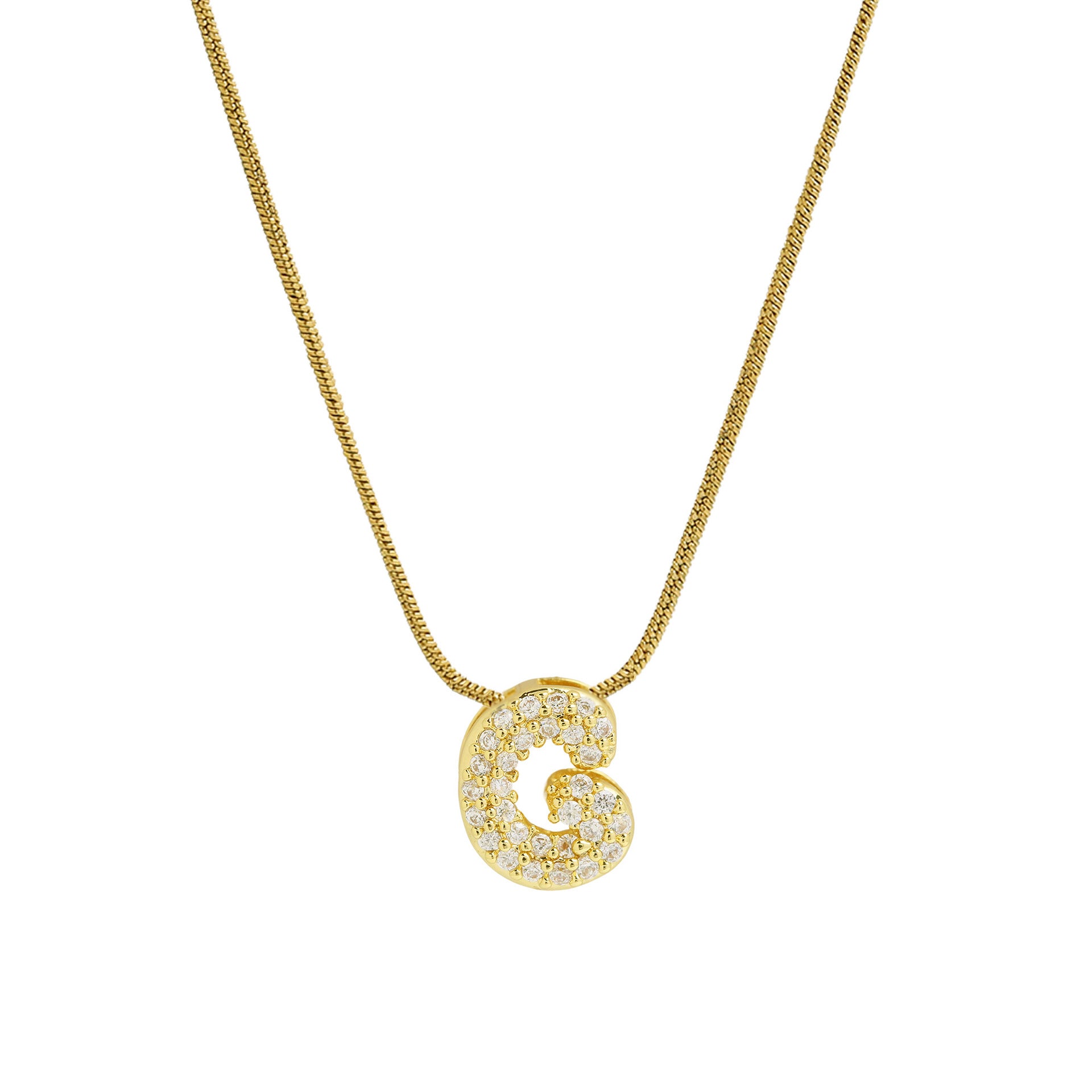 Deborah Initial Snake Necklace - Gold-tone G Initial [OXTD1RI1]