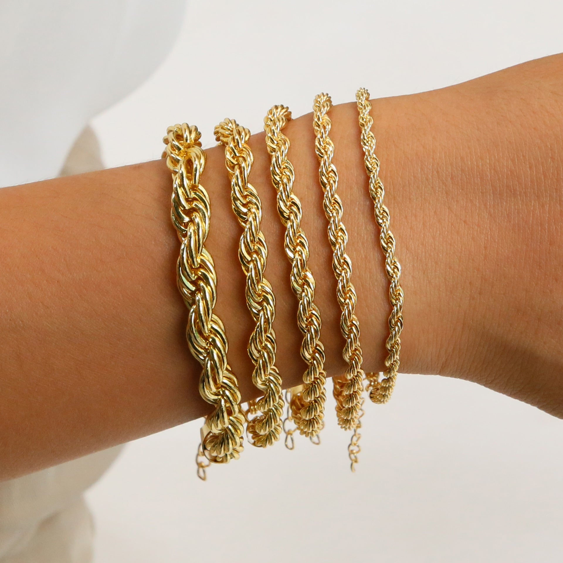 Keeley Gold Twist Chain - 3mm Bracelet [4OJ2V3NS]