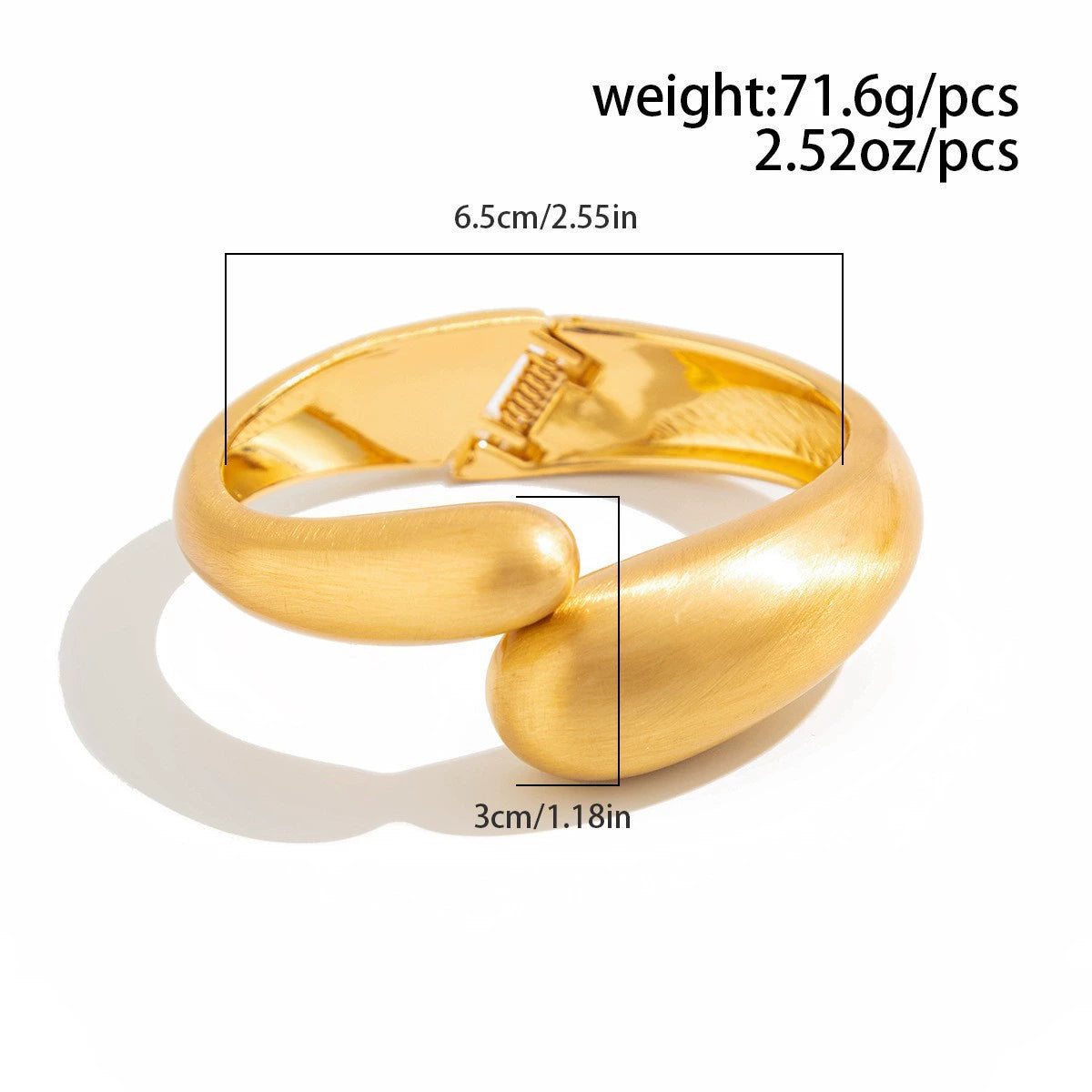 Ashtynn Modern Matte Jewelry - 02 Bracelet Brushed Gold [WIDQD0LP]