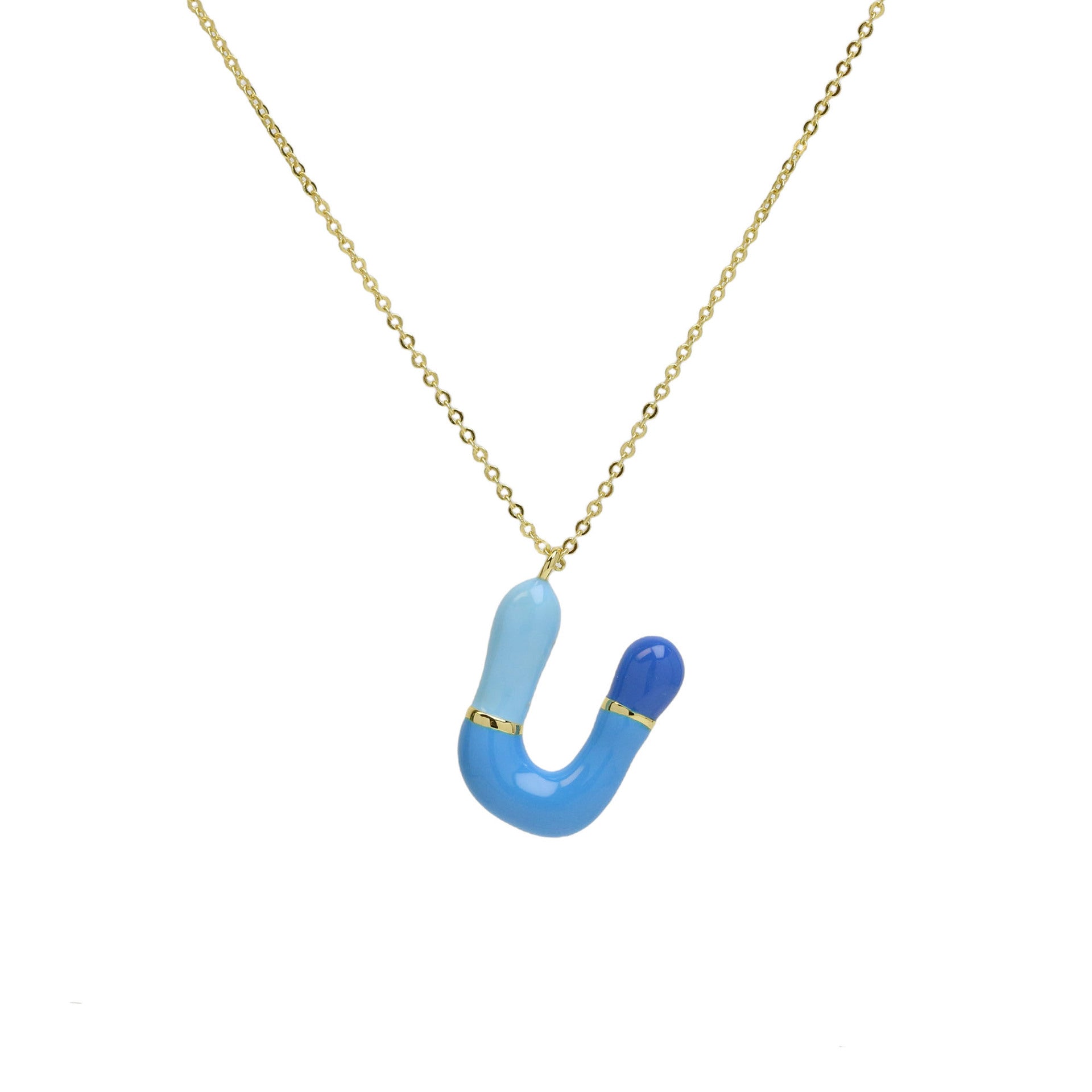 Esmae Bubble Initial Necklace - Necklace U [TG4K8HLQ]